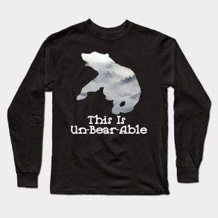 This Is Un-Bear-Able Fighting Bear With A Green White Forest Tree Fill Long Sleeve T-Shirt